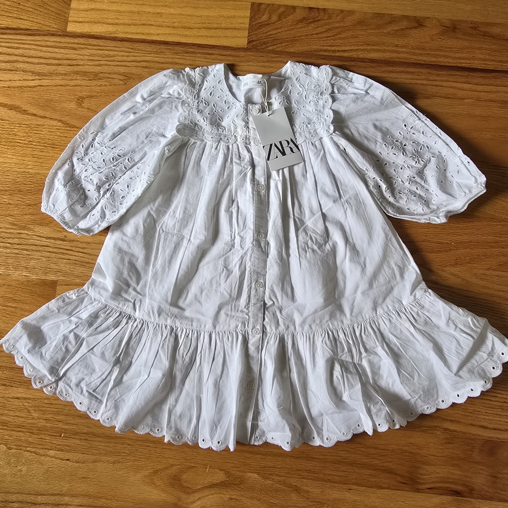 Zara Kids White Casual Dress